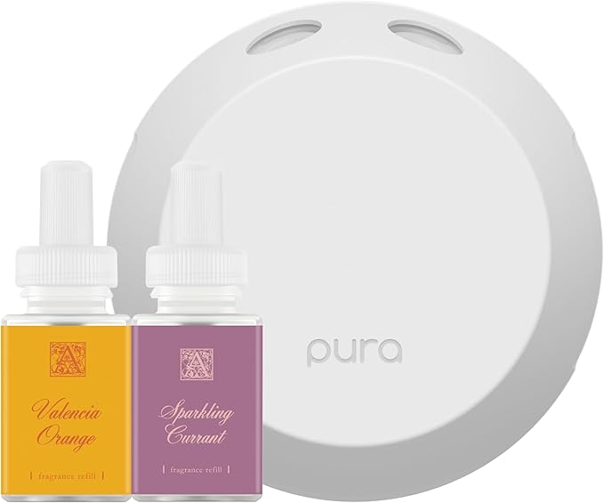 Pura Smart Home Fragrance Device Starter Set - Pura 4 - Scent Diffuser for Home - Includes Fragrance Aroma Diffuser - Squa...