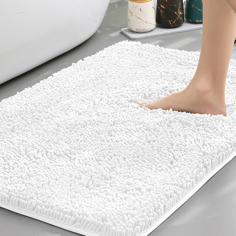 Bathroom Floor Mat, Bath Entrance Water-absorbent Carpet, Chenille Anti-slip Foot Pad