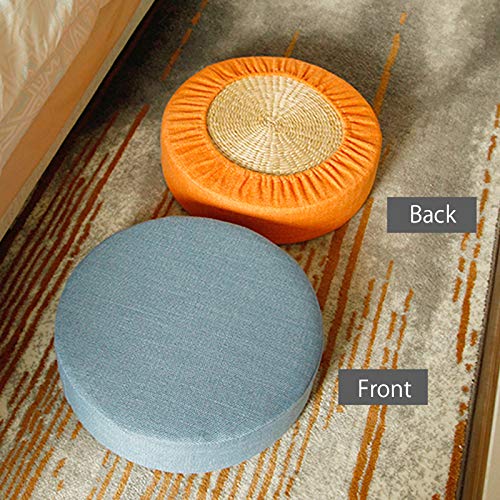 Kelendle Round Floor Pillow Tatami Cushion Cover, Japanese Futon Meditation Seating Ottoman Throw Protector for Living Roo...