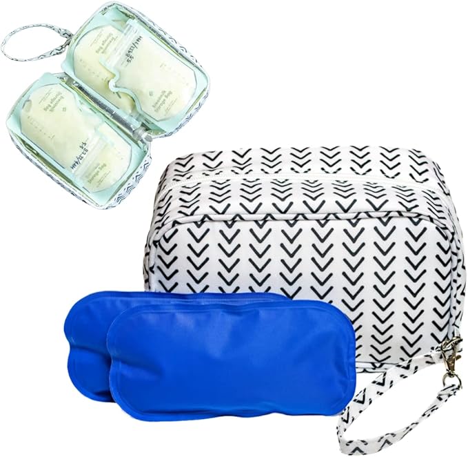 Jomaco Breastmilk Cooler Bag with Ice Pack - Insulated Breast Milk Cooler Travel Bag - Small Breastmilk Storage Bag Cooler...