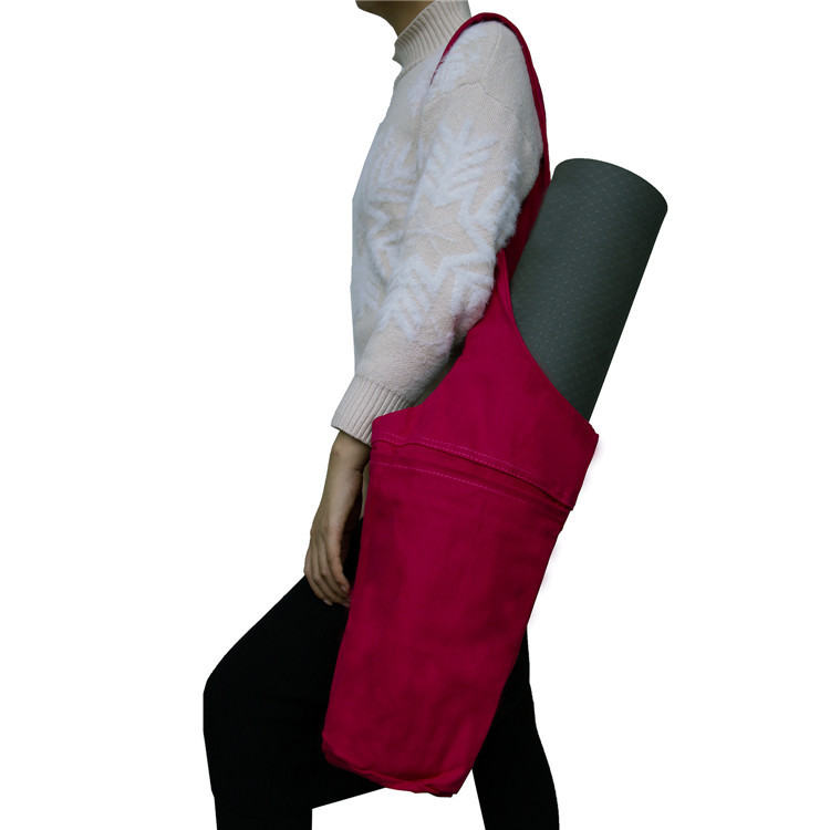 Multifunctional Shoulder Plain Weave Yoga Bag