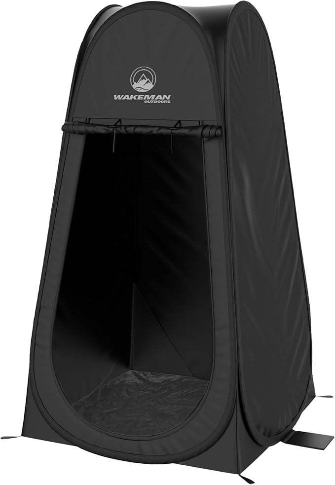 Wakeman Pop Up Changing Tent, 3.3 x 3.3 x 6.2ft, Camping Shower Tent for Portable Toilet Stall or Dressing Room with Carry...