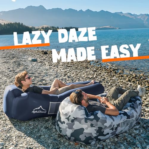 AlphaBeing Inflatable Lounger Beach Chair Accessories, Air Sofa Hammock Inflatable Couch for Camping Backyard Lakeside wit...