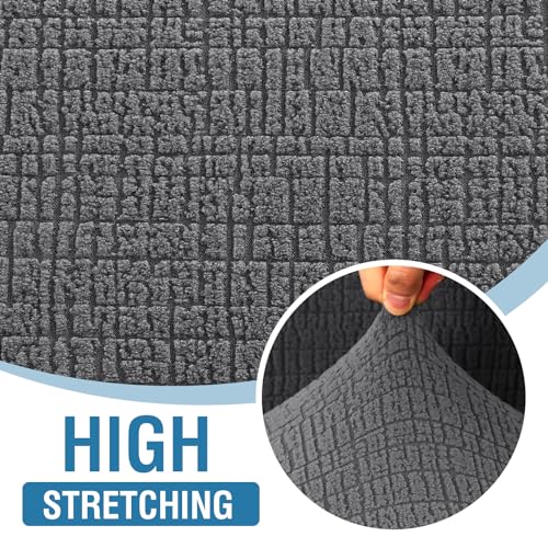 H.VERSAILTEX Jacquard Couch Cushion Covers High Stretch Sofa Covers for 3 Cushion Couch Furniture Protector Spandex Anti-S...