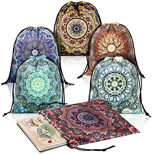 6 Pcs Velvet Storage Bag Dice Storage Bag Drawstring Tarot Card Holder Bag Jewelry Pouch Enthusiasts Hand Gift Bags, 7.1 x...