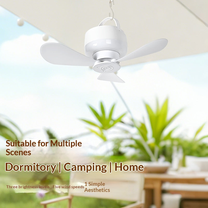 Smart Remote-controlled Rechargeable Mini Ceiling Fan Night Light