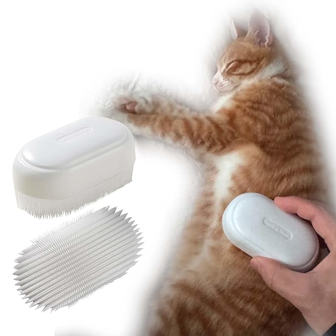 SoarExcelleryy Soft Fur Cat Brush - Over 1000 gentle cat tongue brushes with prickly serrations, suitable for sensitive ca...
