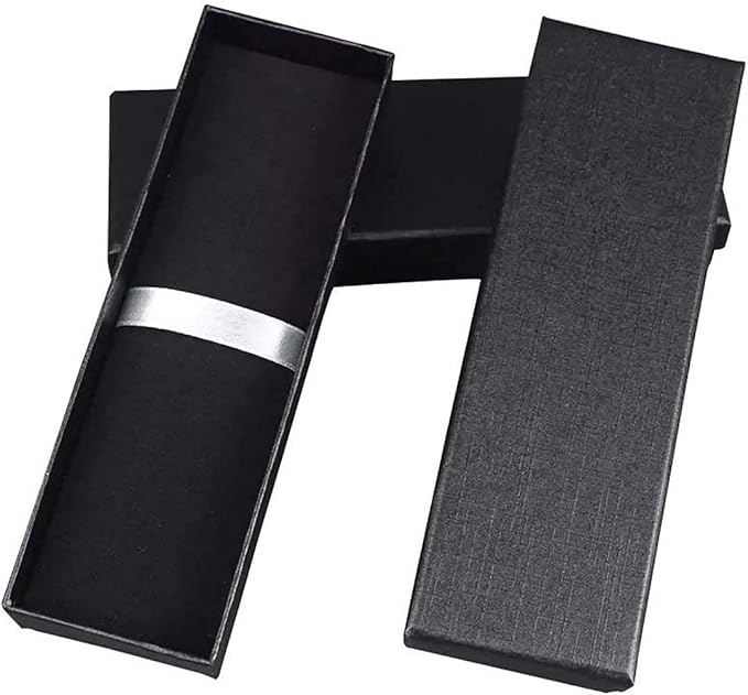 Zhi Jin 5Pcs Luxury Black Jewelry Ballpoint Pen Gift Box with Cushion Pencil Boxes Empty Bulk Case Collection Set for Busi...