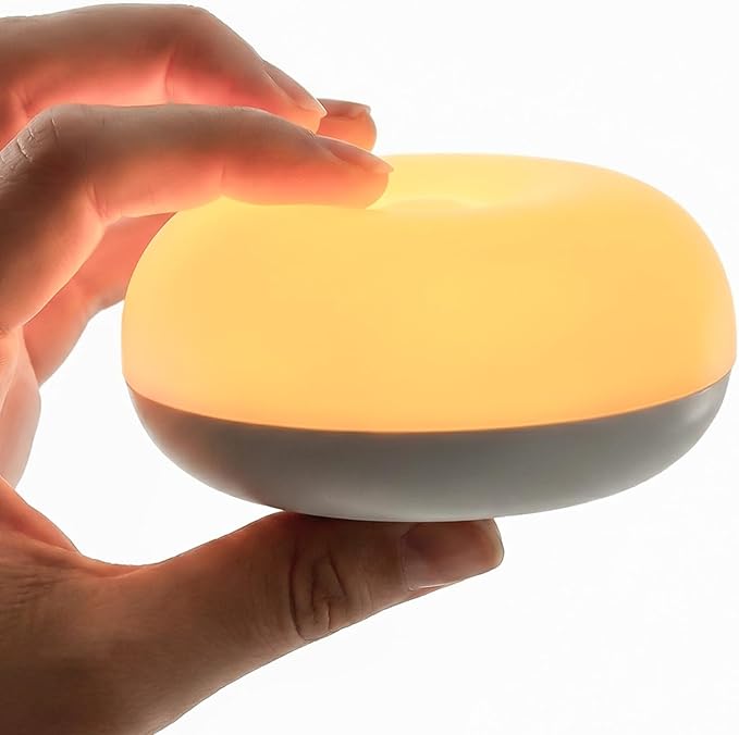 Geecent Baby Night Light, 0 Blue-Light Nursery Egg Light for Breastfeeding, Flip Design, Soft BPA Free, 3 Colors & Dimmin...