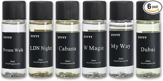 Hotel Collection Fragrance Oil Set 20 mL / 0.68 fl oz – Luxury Aromatherapy Essential Oils for Diffuser & Home Scenting, I...