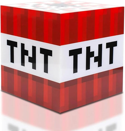 Minecraft TNT Block 6 Inch USB LED Night Light Cube - Decorative, Fun, Safe & Awesome Bedside Mood Lamp Toy for Baby, Kid...