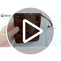 Beebeecraft Leather Drawstring Pouch Cowhide Leather Jewelry Storage Bag 4.7x3.9 Inch Coconut Brown Small Coin Dust Wallet...
