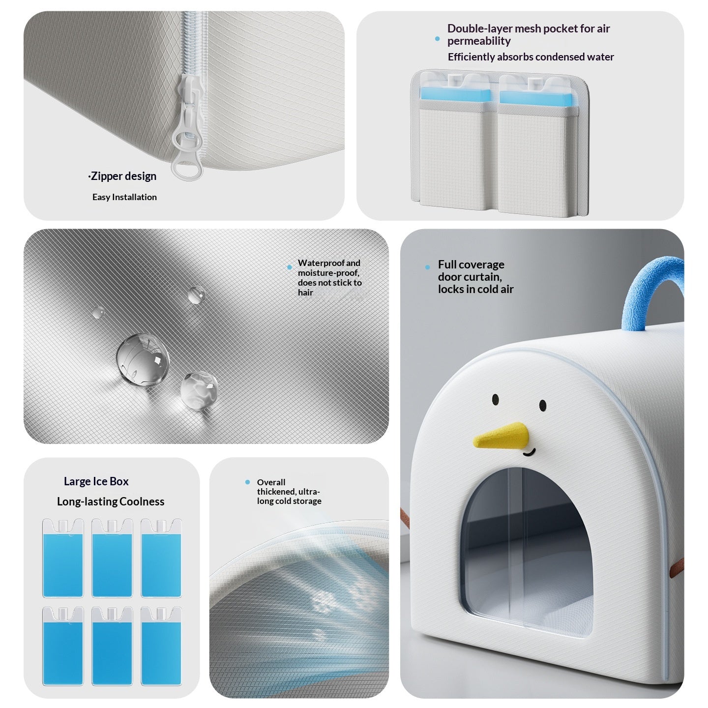 Semi-enclosed Summer Cooling Air-conditioned Bed