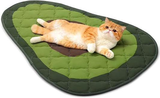LOOBANI Dog Cooling Mat 40"x28"- Cute Avocado Design Cooling Mat for Dogs (Cool & Warm Side), Waterproof Self-Cooling Mat ...