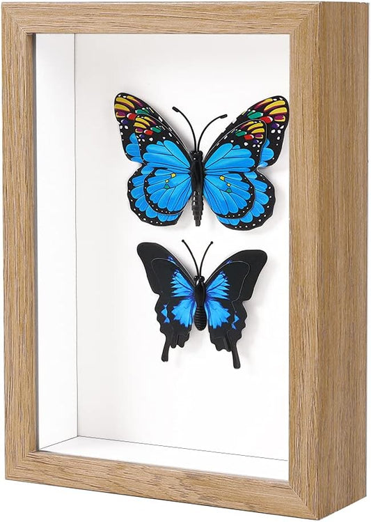 KAPIX Shadow Box 8x10 Picture Frame with HD Plexiglass Deep Wood Memory Box Display case for Collections,Ticket,Memorabili...