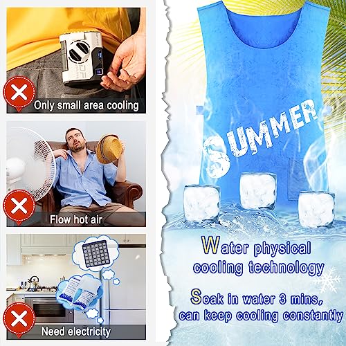 Evaporative Cooling Vest for Men Women - Ice Cool Vest Water Activated PVA Body cooler clothing for Hot Weather