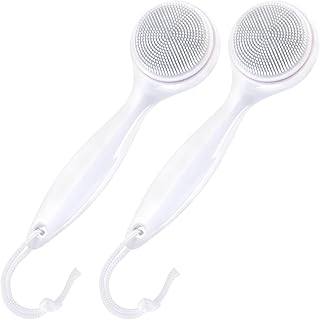 HINZIC 2 Pack Silicone Manual Facial Cleansing Brush, Skin Friendly Waterproof Face Cleaning Scrubber Exfoliator Cleanser ...