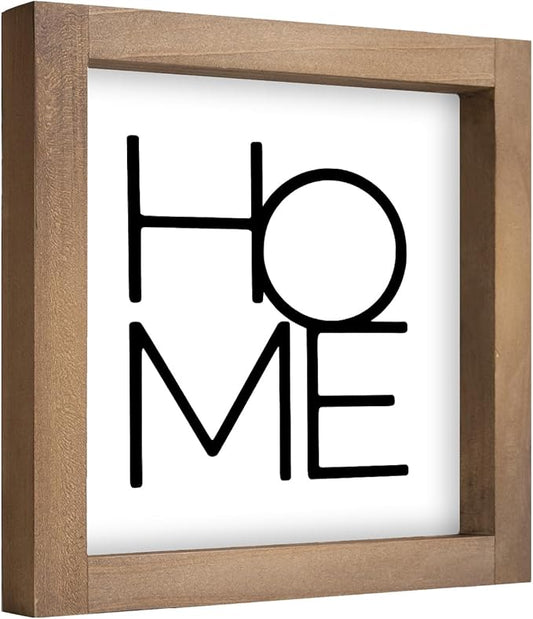 pechpell 6 Inch Home Sign Decor, Wooden Family Room Wall Decor for House Art, Indoor Entryway Shelf Table Tiered Tray Mant...