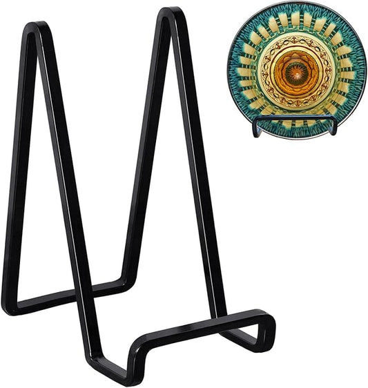 3 Pack 6 inch Metal Plate Stands for Display, Plate Holder Pictures Frame Easel Display Stand, Tabletop Picture Stand, Iro...