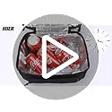 MIER Dual Compartment Lunch Bag Tote with Shoulder Strap for Men and Women Insulated Leakproof Cooler Bag, Black