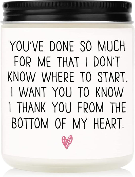 BAUBLEDAZZ Thank You Gifts for Women, Thank You Candle- Handmade Lavender Natural Soy Wax Candle (7oz)- Appreciation Gifts...