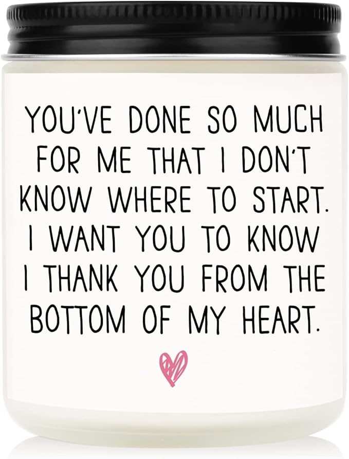 BAUBLEDAZZ Thank You Gifts for Women, Thank You Candle- Handmade Lavender Natural Soy Wax Candle (7oz)- Appreciation Gifts...