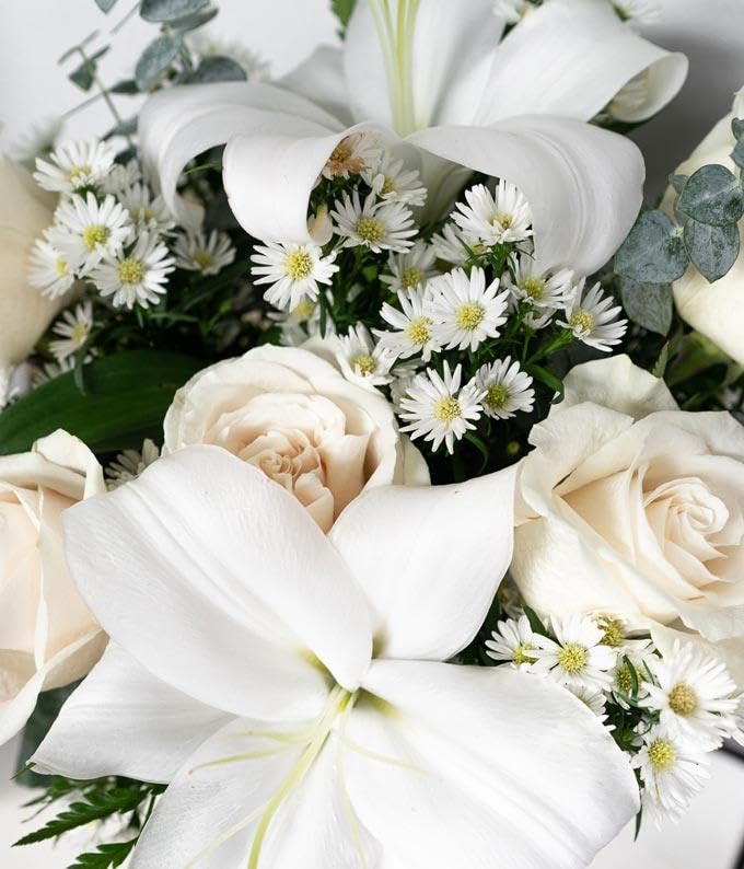 From You Flowers - With All Our Sympathy Lily Arrangement with Glass Vase | Fresh Flower Bouquets for Birthday, Anniversar...