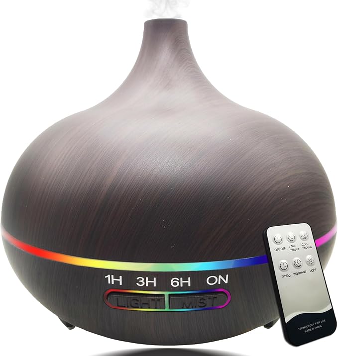 Diffusers for Essential Oils Large Room 550ml Aroma Diffuser for Home, Ultra Quiet Aromatherapy Essential Oil Diffuser, Ul...