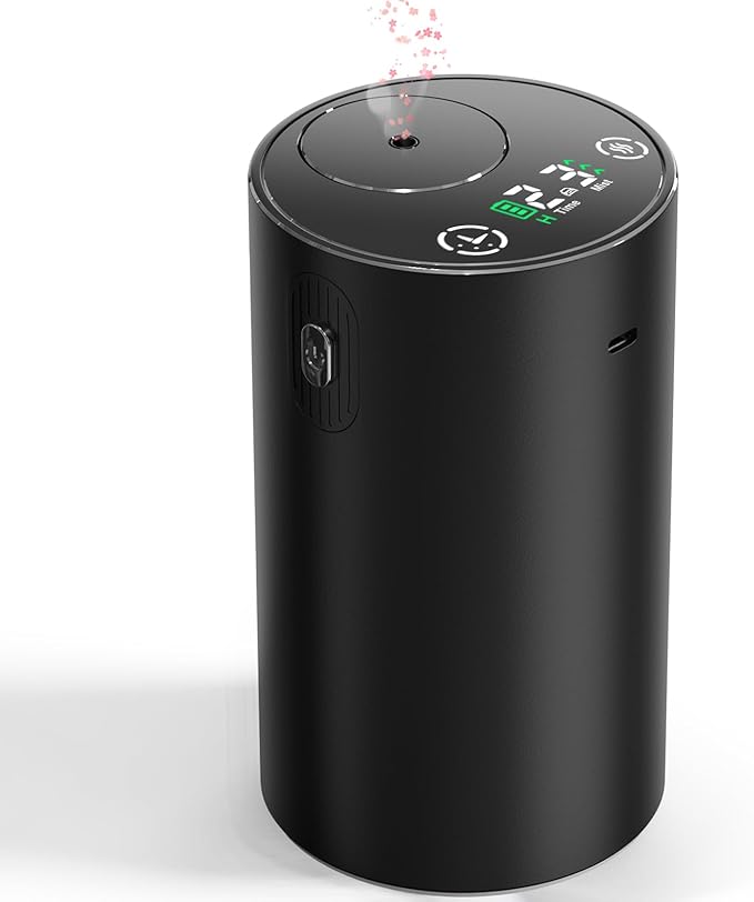 Waterless Essential Oil Diffuser,Rechargeable Aromatherapy Diffuser,Mini Scent Air Machine,Automatic Shut-Off,20ml Capacit...