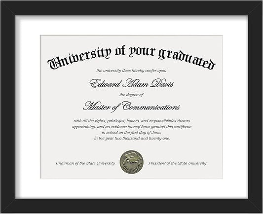 upsimples 11x14 Diploma Frame with Clear Plexiglass, Displays 8.5 x 11 Certificate Frame with Mat or 11x14 Picture Frame w...