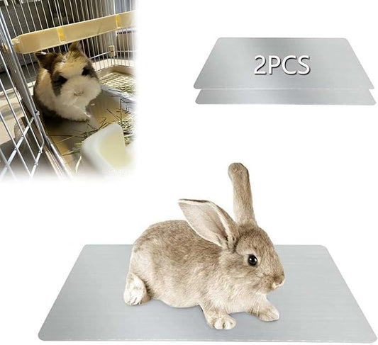 PeSandy Rabbit Cooling Pad, 2PCS Hamster Cooling Pad Pet Cooling Mat for Rabbit Bunny Hamster Guinea Pig & Other Small Pet...