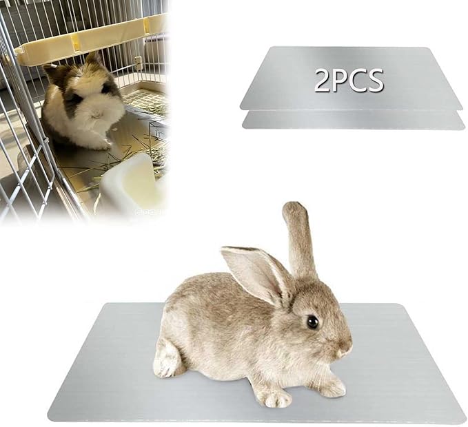 PeSandy Rabbit Cooling Pad, 2PCS Hamster Cooling Pad Pet Cooling Mat for Rabbit Bunny Hamster Guinea Pig & Other Small Pet...