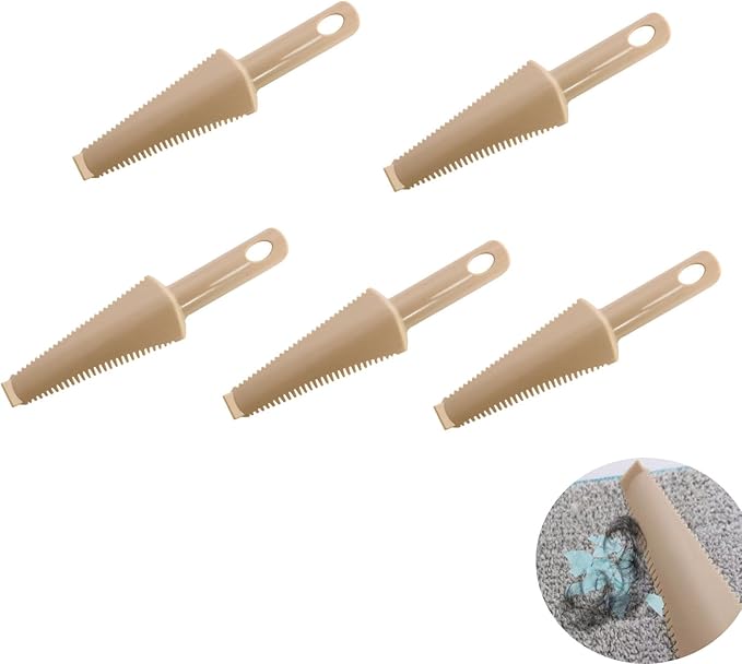 NentMent 5 Pack Flat Mop Cleaning Scraper Microfiber Pads Brush Cleaner Heavy Duty Hair Removal Tool Attachment for Wet Dr...