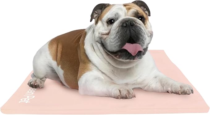 The Green Pet Shop Dog Cooling Mat Cover - Medium, Nude/Pink - Protect Your Cool Pet Pad from Dirt & Damage - Machine Wash...