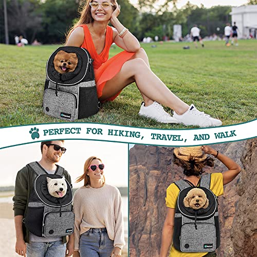 PetAmi Dog Front Carrier Backpack, Adjustable Dog Pet Cat Chest Carrier Backpack, Ventilated Dog Carrier for Hiking Campin...
