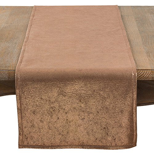 SARO LIFESTYLE 1793.RS1590B Diamonique Collection Shimmering Evening Event Table Runner, 15" x 90", Rose