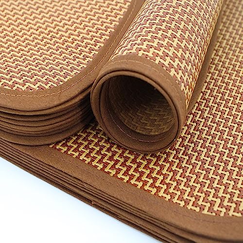 UtySty 2 Pack Cat Cooling Mat Self Cool Pad Seats Summer Bamboo Rattan Woven Sleeping Rest Mats for Pets Puppy Dog Kitty K...