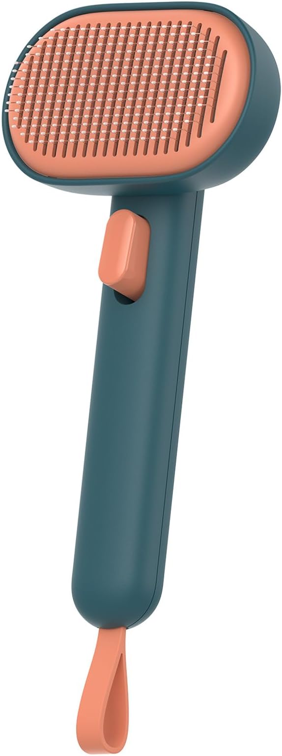 Aumuca Skin Friendly Self-Cleaning Slicker Brush for Dogs & Cats, Gentle Pet Grooming Tool for Shedding & Deshedding, Effi...