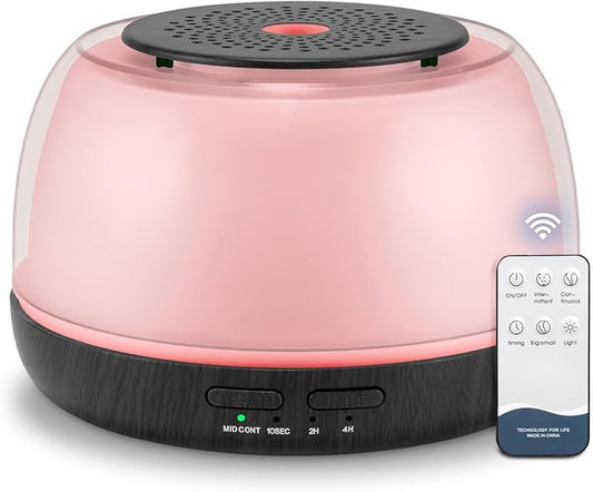 Marchred 300ML Essential Oil Diffuser - 8-Hour Aromatherapy with Remote Control, 7-Color LED Lights, 4 Timer Settings for ...