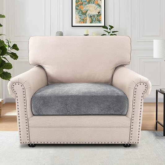 H.VERSAILTEX Sofa Cushion Covers Stretch Mixed-Color Chenille Chair Covers Armchair Chair Covers for Living Room Non Slip ...