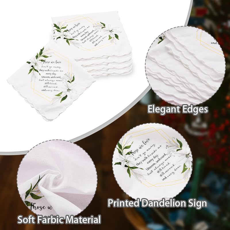 Funeral Favours for Guests Sympathy Handkerchiefs for Women Men Bereavement Gifts for Loss of Dad Mum Those We Love Don't ...