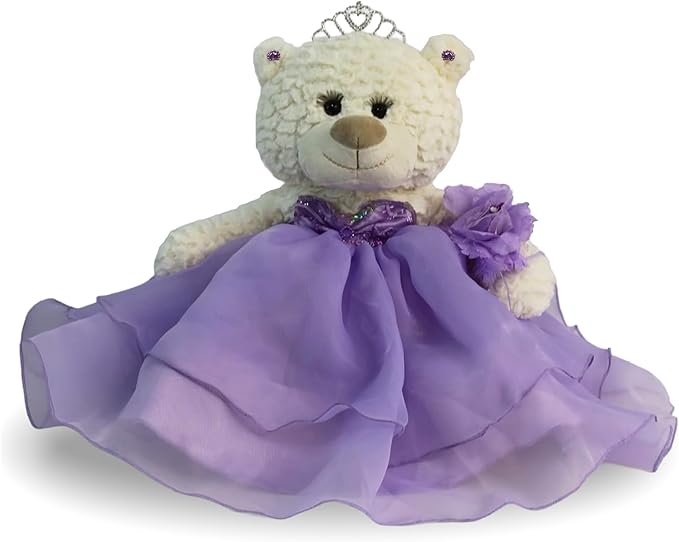 KINNEX COLLECTIONS SINCE 1997 Large 20” Quinceañera Teddy Bear Centerpiece – Elegant Dress, Oversized Keepsake Gift for 15...