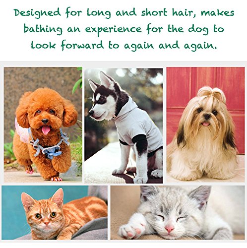 Pet Silicone Shampoo Brush for Long & Short Hair Medium Large Pets Dogs Cats,Shower Wash Curry Brush,Dog hair Products Acc...