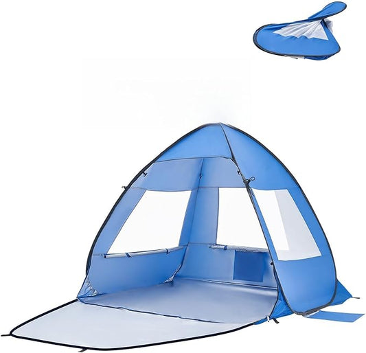 VEVOR Beach Tent Sun Shelter for 2 Person, UPF 50+ Protection, Portable Sun Shade Beach with Carrying Bag & Sand Pockets, ...