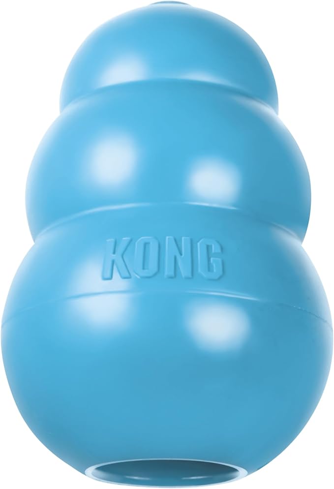KONG Puppy - Natural Teething Rubber Chew Toy for Dogs - Stuffable Dog Toy for Extended Playtime - Chew & Fetch Toy for Pu...