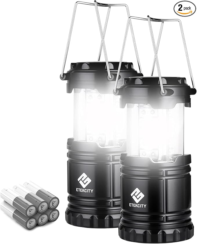 Etekcity Lantern Camping Essentials Lights, Led Flashlight for Power Outages, Battery Operated Lamp for Emergencies, Survi...