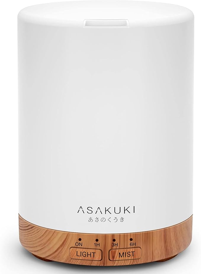 ASAKUKI Essential Oil Diffuser for Home, 300 ml Humidifier with Automatic Shut-Off, Quiet Aromatherapy Diffuser with 7 LED...