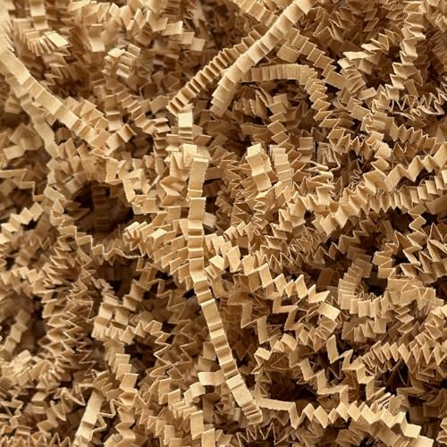 1LB Crinkle Cut Paper Shred Filler for Gift Box Bag and Basket On Holidays (Kraft Brown)