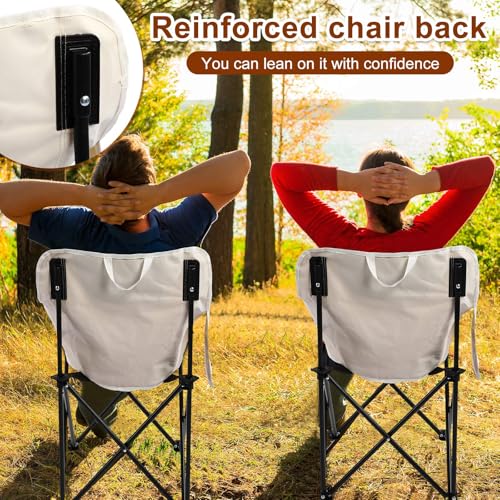 FairySandy 2 Pcs Portable Chair Camping Chairs Outdoor Lightweight Folding Camp Chairs Compact Backpacking with Carry Bag...