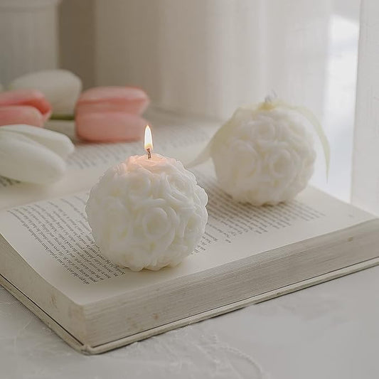 Aroma Candle,140G Hydrangea Onion Flower Shaped Soy Wax Scented Candle for Table Photo Prop Birthday Gift,Prefect for Medi...